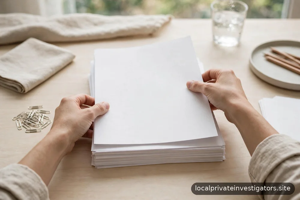 Blank timeline strip of paper with simple marks (no dates), bright desk, no text