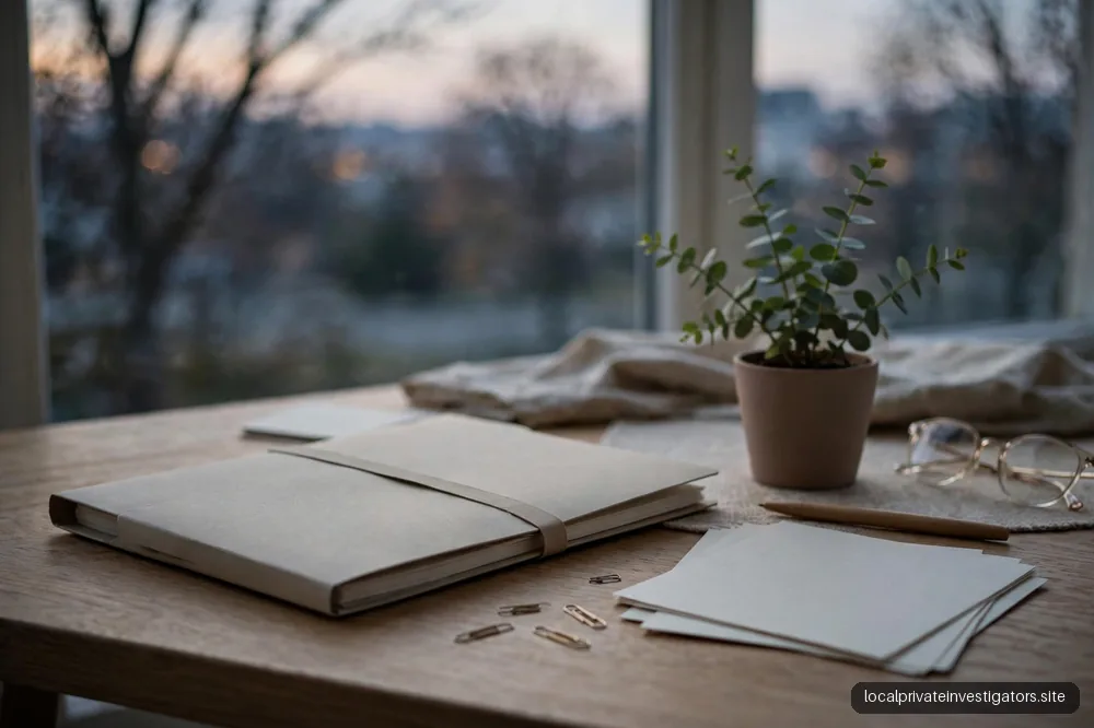 Neat row of blank folders with color tabs (no legible words), orderly, daylight, no text
